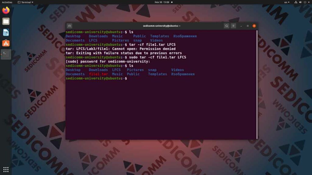 Как архивировать файлы в Линукс, основы Linux курс Баку