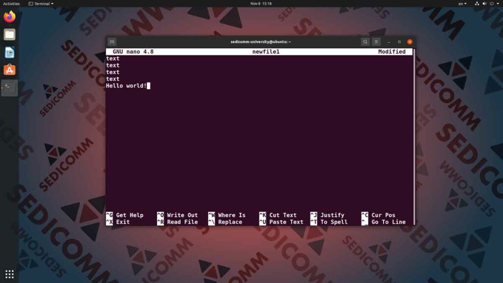 Текстовый редактор nano, основы Linux курс Алматы