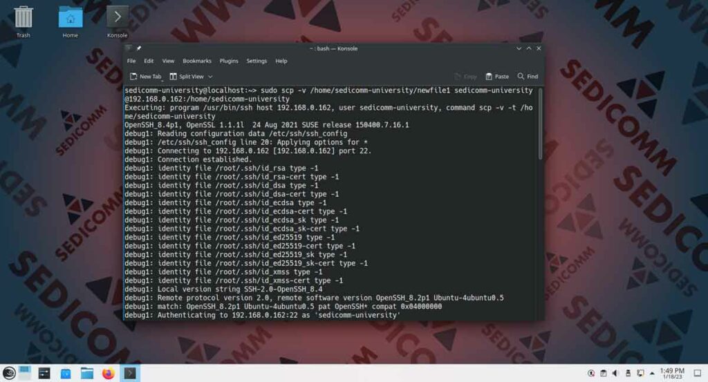 Как безопасно передавать файлы по SSH в Линукс, основы Linux курс Вильнюс