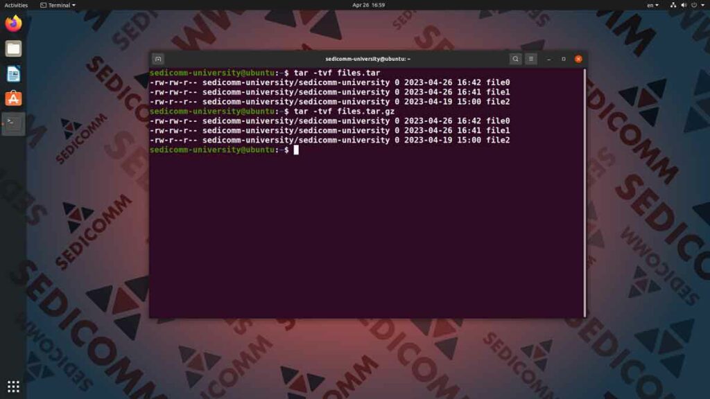 Просмотр содержимого архива без его распаковки, операционная система Linux курс лекций Бишкек