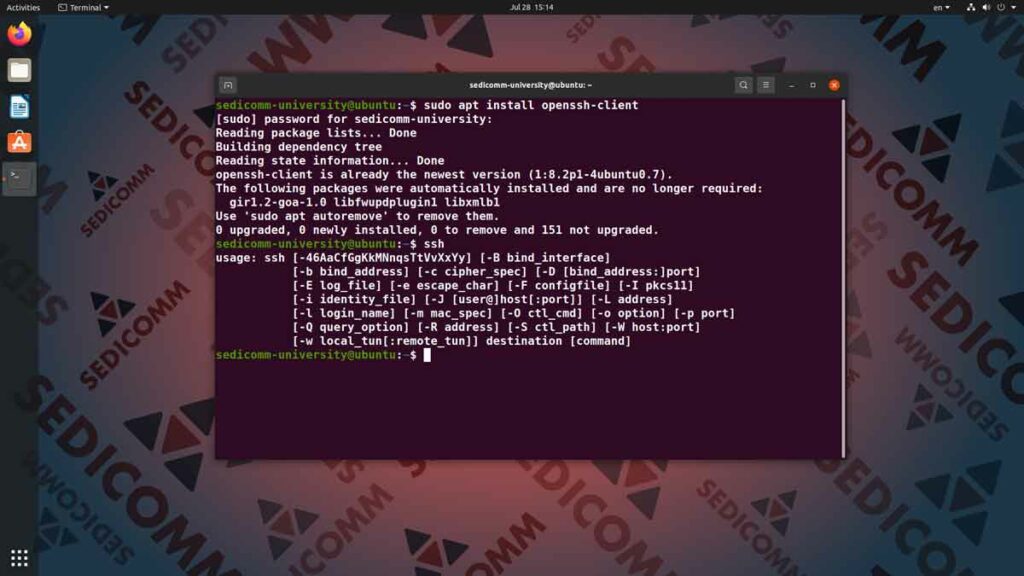 Как установить SSH-клиент на Ubuntu, курсы Astra Linux Ташкент