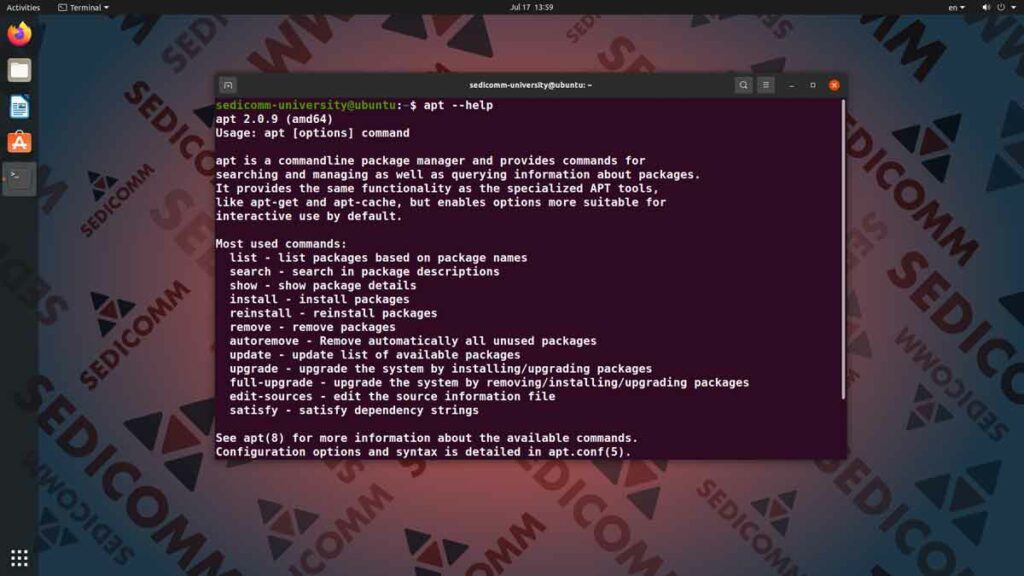Менеджер пакетов apt, курсы Linux индивидуальное обучение Краков