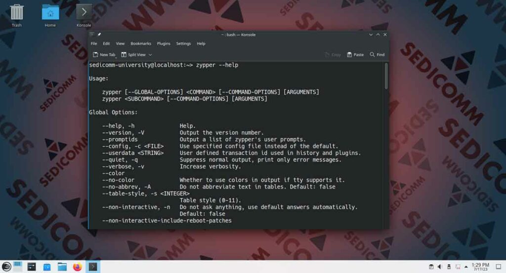 Менеджер пакетов zypper, курсы Linux индивидуальное обучение Ашхабад