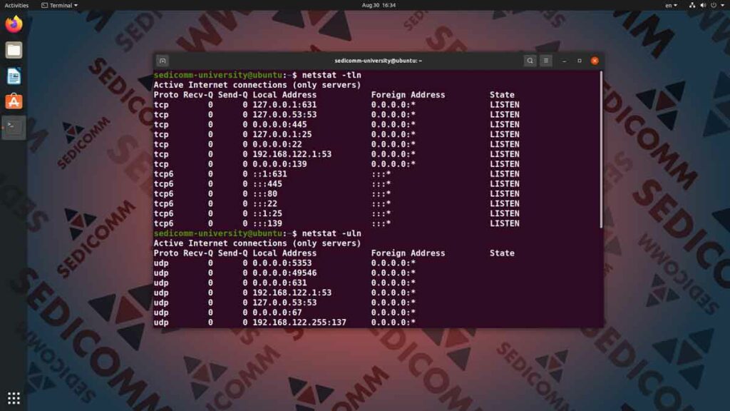Как проверить открытые порты в openSUSE, курсы Astra Linux Алматы