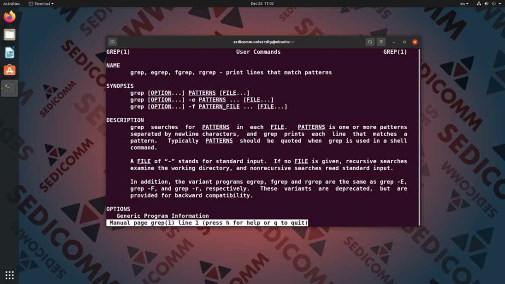 Фильтрация результатов вывода в командную строку, специалист курс Linux Ереван